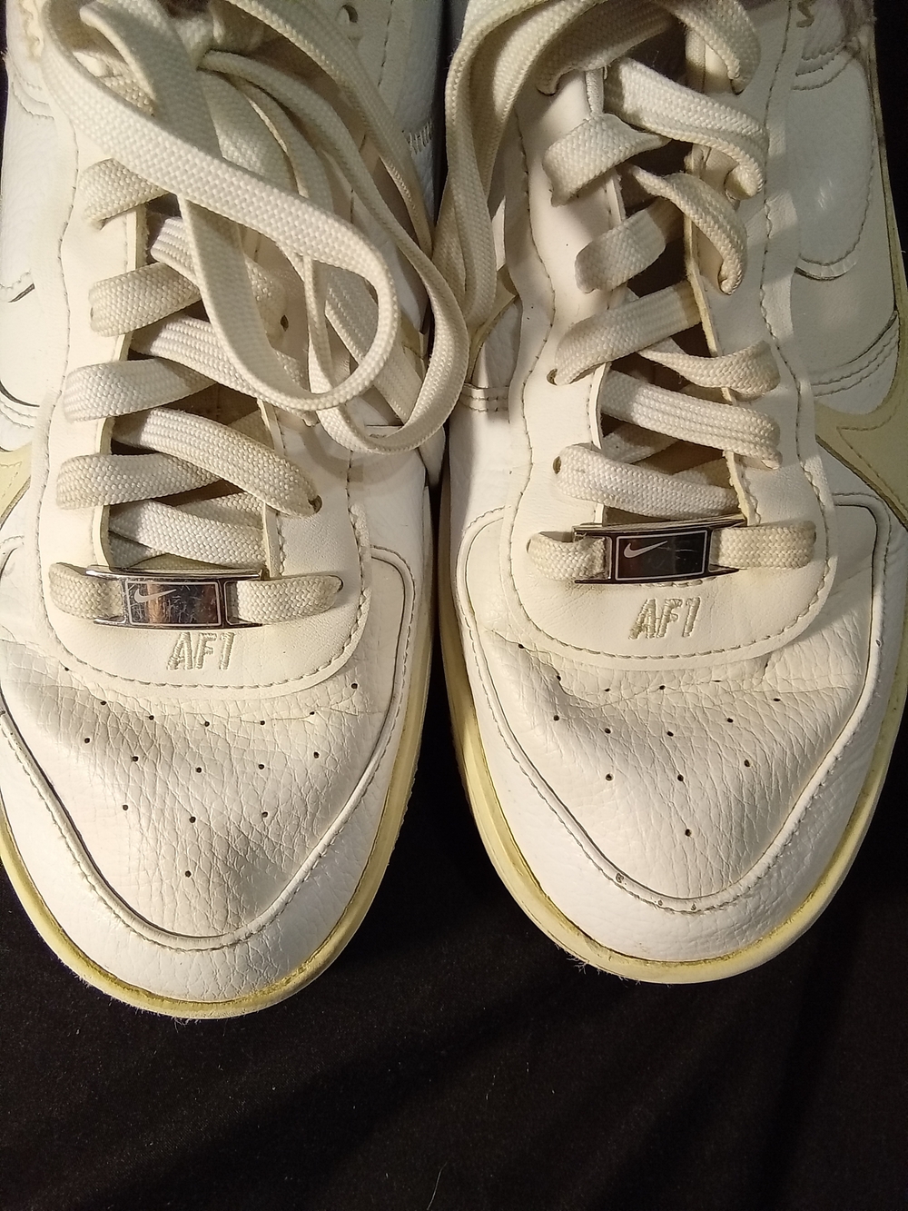 Nike Air Force 1 Low Sneakers - White with Cream Accents DJ9946-100 - Picture 7 of 7